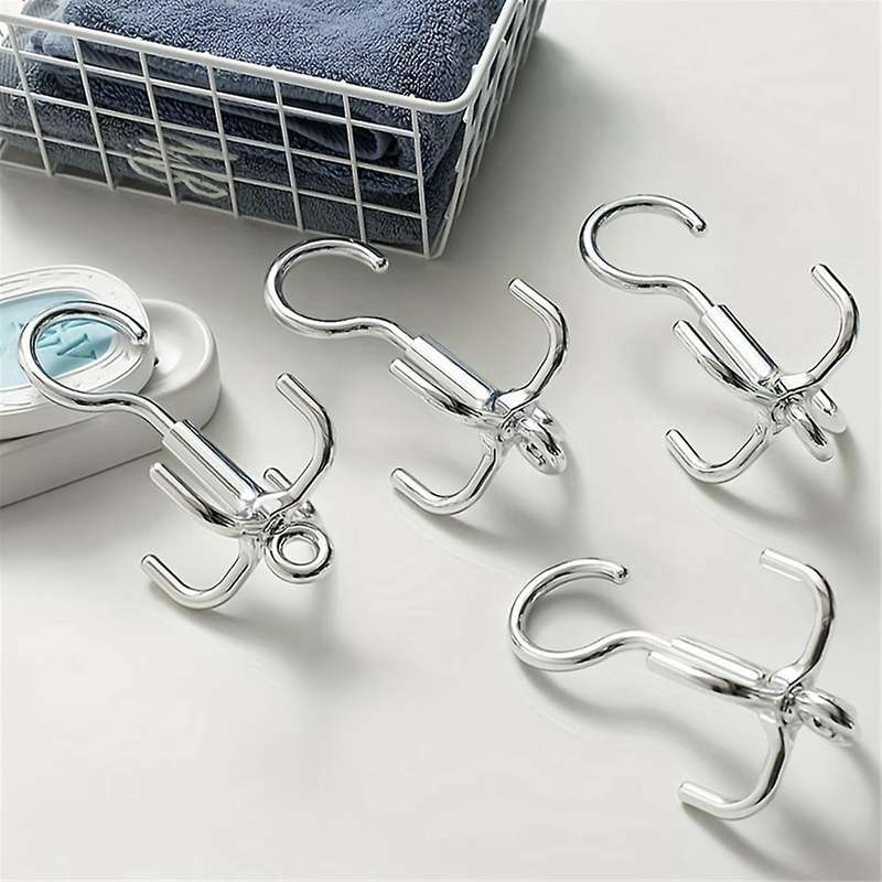 5PCS 360 Rotating Hanger Hooks Space Saving Wardrobe Organizer Clothes Rack Bag Shoes Scarf Hanger H