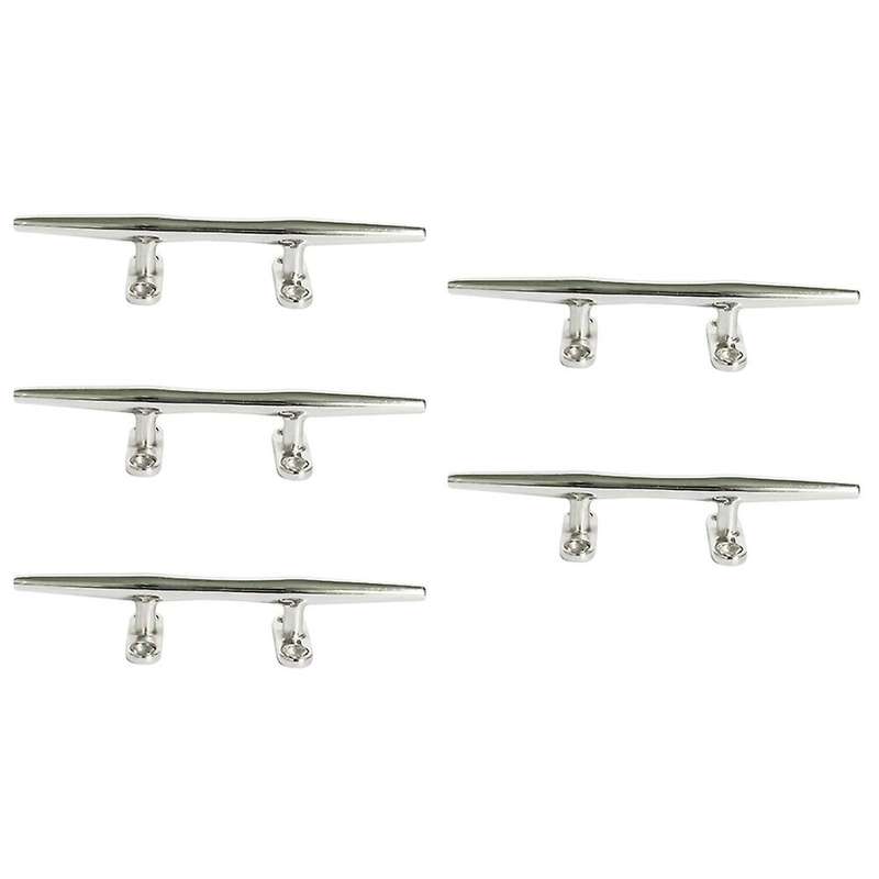 5Pcs 5 Inch 316 Stainless Steel Marine Boat Hollow Base Cleat Heavy Duty Boat Hollow Base Cleats for