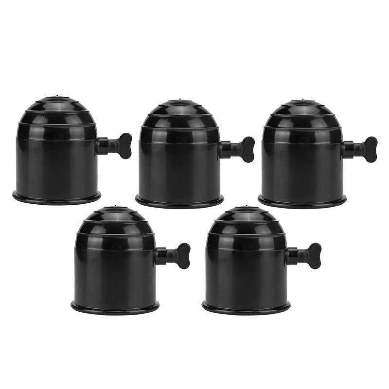 5Pcs 50mm Black Plastic Tow Bar Ball Cover Cap Car Auto Towing Hitch Towball Protect
