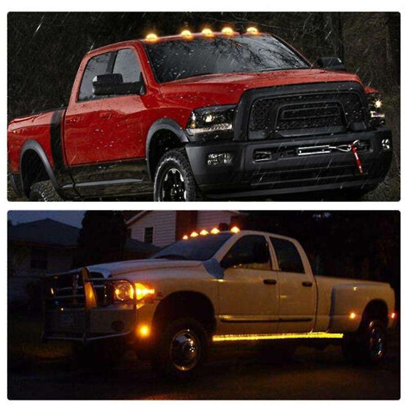 5Pcs 9LED Cab Roof Running Marker Lights for Ram Pickup 2003-2018