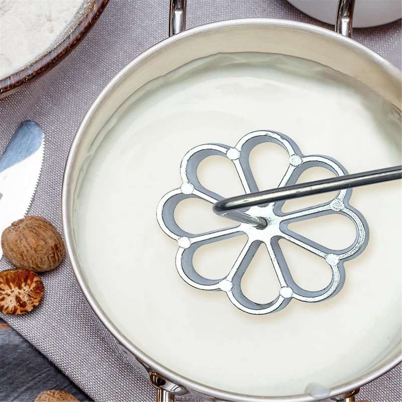 5pcs Bunuelos Mold Set Cake Snack Mold with Wooden Handles,rosette Maker Cookie Bunuelos Tool