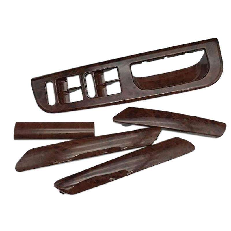 5Pcs Car Door Handle Base Handle Cover Mahogany Lifter Switch Frame for B5 3B1 867 F 171