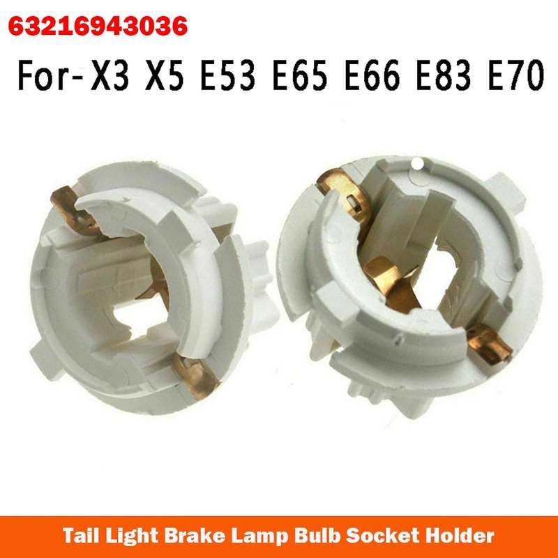 5pcs Car Rear Tail Light Brake Lamp Holder P21w Bulb Socket Holder 63216943036 for X3 X5 E53 E65 E6
