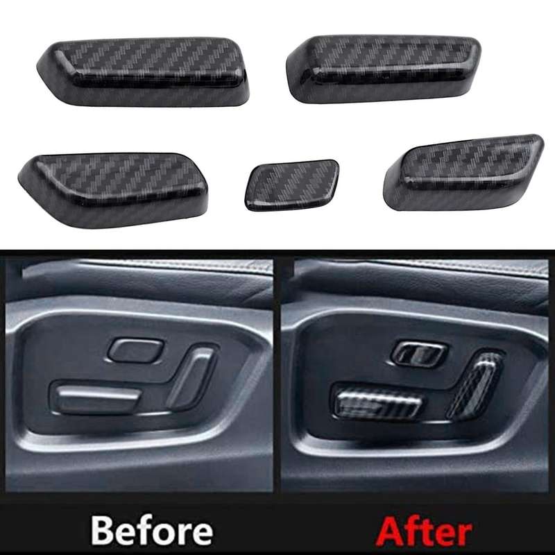 5PCS Car Seat Switch Cover Adjustment Interior Switch Knob Button Cover Trims for -5 CX5 2017-2020