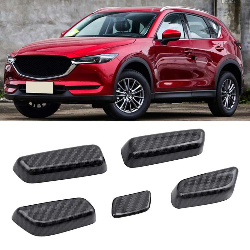 5PCS Car Seat Switch Cover Adjustment Interior Switch Knob Button Cover Trims for -5 CX5 2017-2020