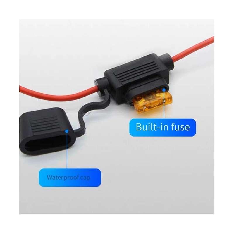 5Pcs Car Mini Blade Fuse Holder Splashproof Box 12V 30A with Fuse Blade Breakout Switch Socket Car F