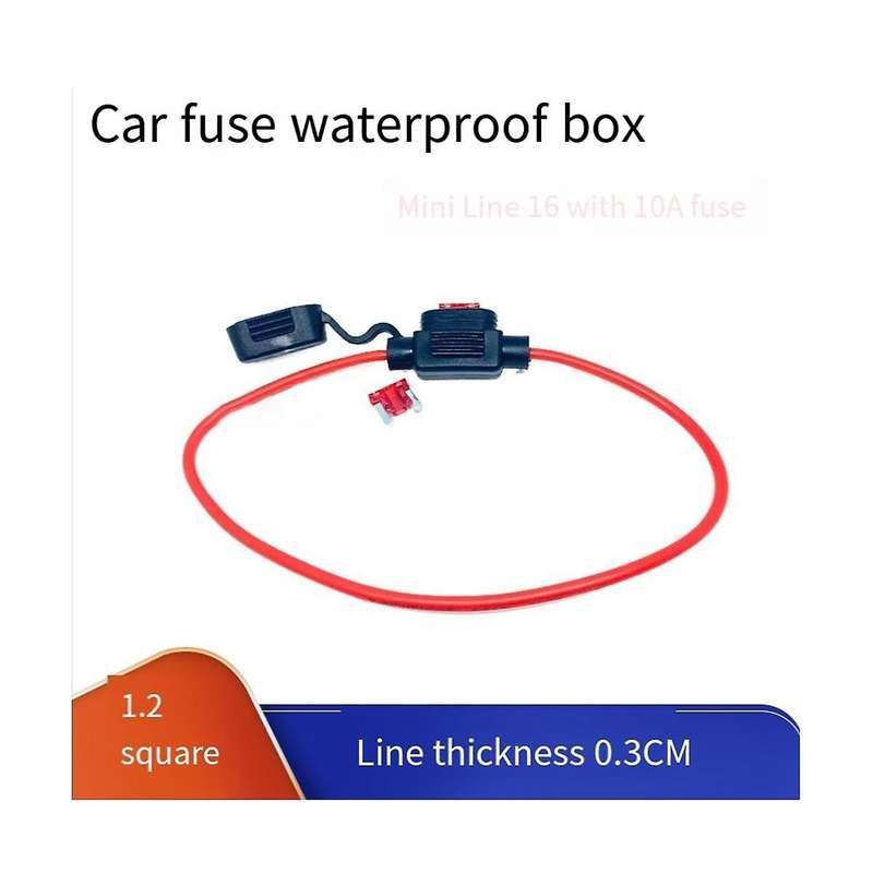 5Pcs Car Mini Blade Fuse Holder Splashproof Box 12V 30A with Fuse Blade Breakout Switch Socket Car F