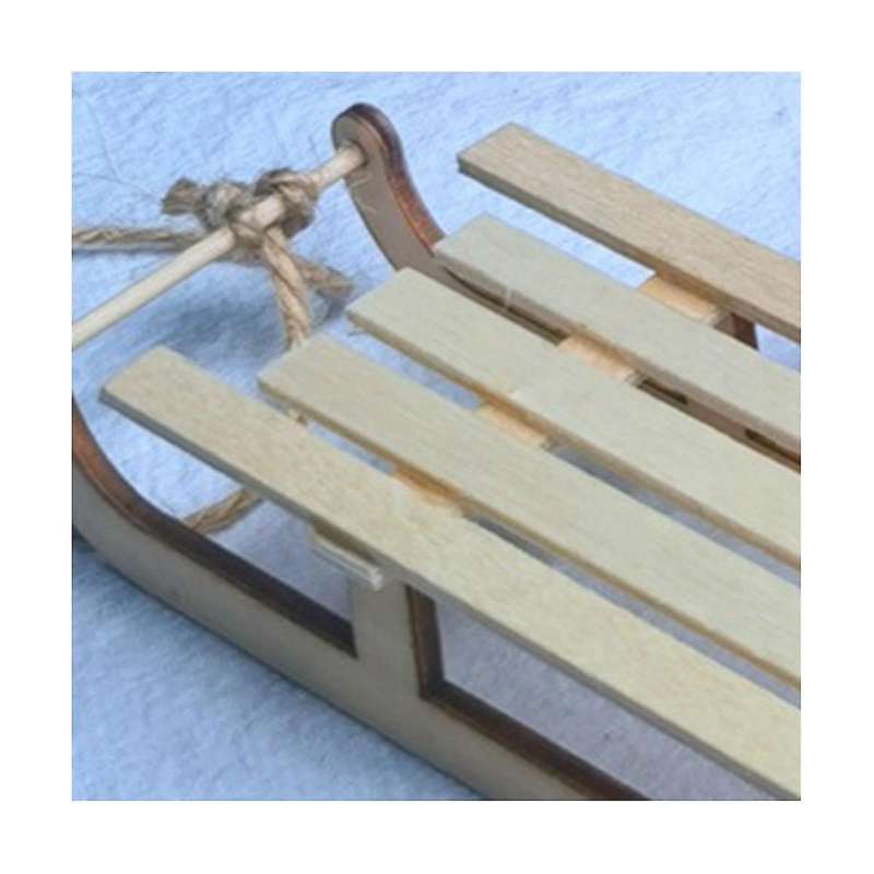 5pcs Christmas Decor Dining Table Decor Home Decor Wood Decor Wooden Sled Mini Wooden Christmas Ado