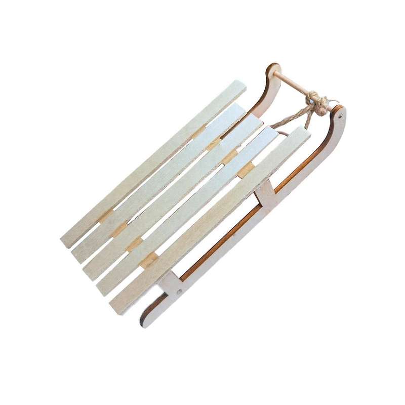 5pcs Christmas Decor Dining Table Decor Home Decor Wood Decor Wooden Sled Mini Wooden Christmas Ado