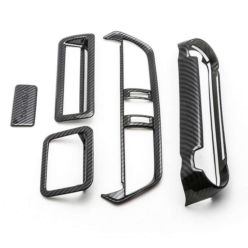 5Pcs Carbon Fiber Style Car Decor Interior Cover Trim for 2019 2020