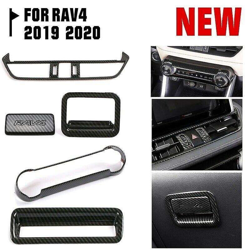 5Pcs Carbon Fiber Style Car Decor Interior Cover Trim for 2019 2020