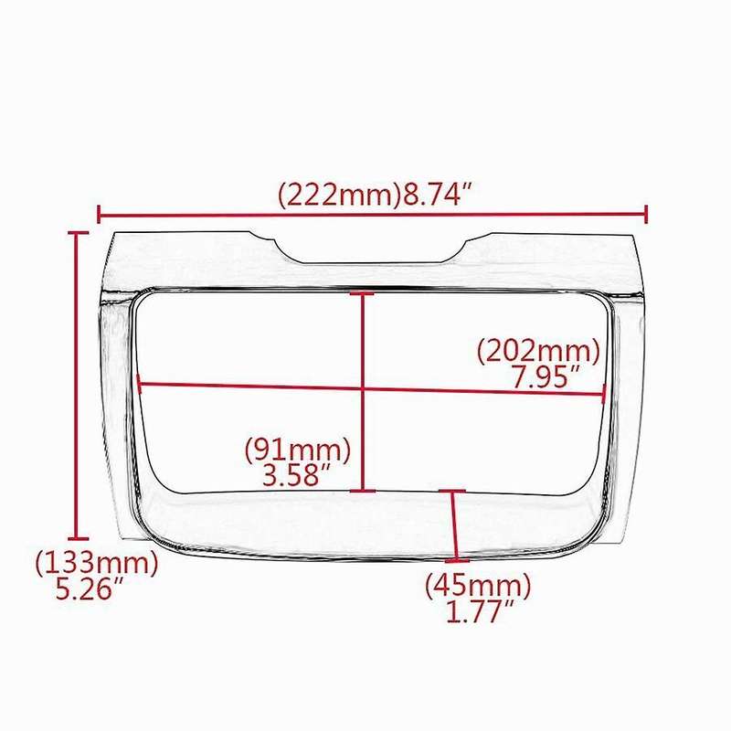 5Pcs Chrome Inner Fairing Tri-Line Gauge Stereo Bezel Trims Panel