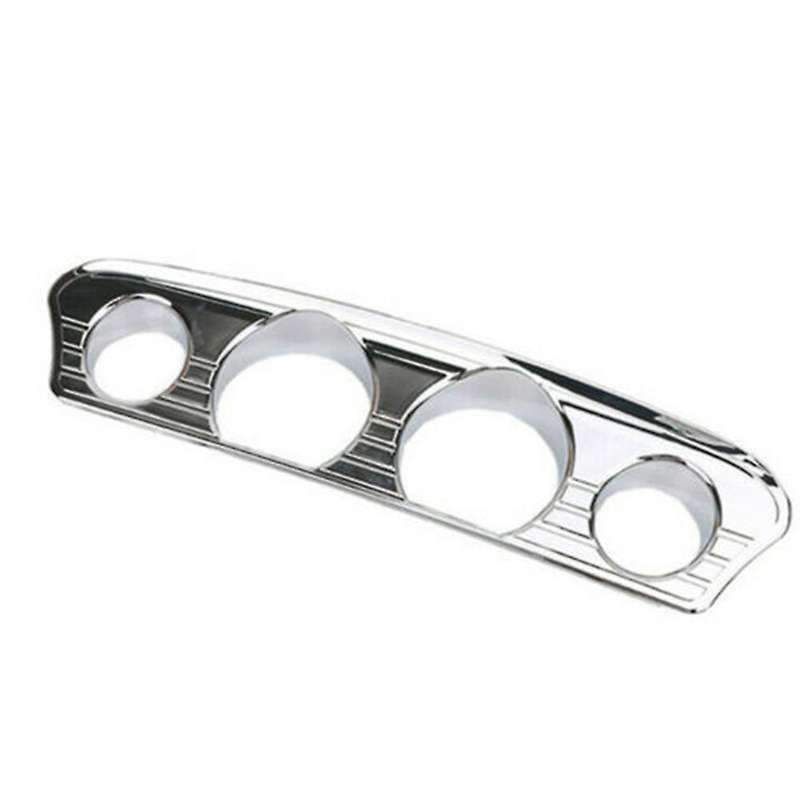 5Pcs Chrome Inner Fairing Tri-Line Gauge Stereo Bezel Trims Panel