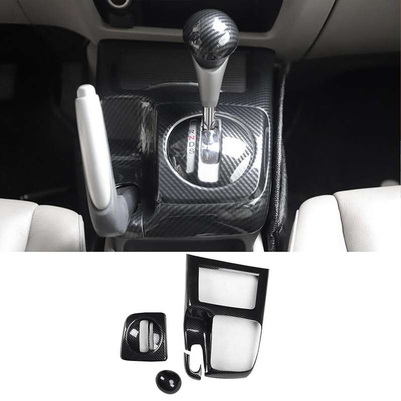 5Pcs Carbon Fiber Central Console Gear Shift Panel Trim for 8Th 2006-2011