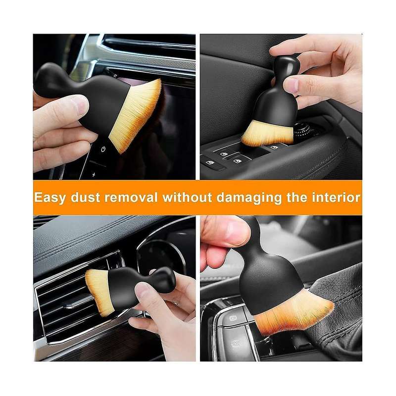 5Pcs Car Vent Cleaning Soft Brush with Casing Car Interior Cleaning Tool Car Brush Car Crevice Dusti