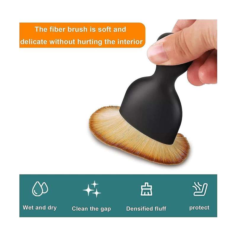 5Pcs Car Vent Cleaning Soft Brush with Casing Car Interior Cleaning Tool Car Brush Car Crevice Dusti