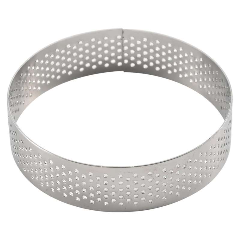 5Pcs Circular Porous Tart Ring Bottom Pie Cake Mould Baking Tools,8cm