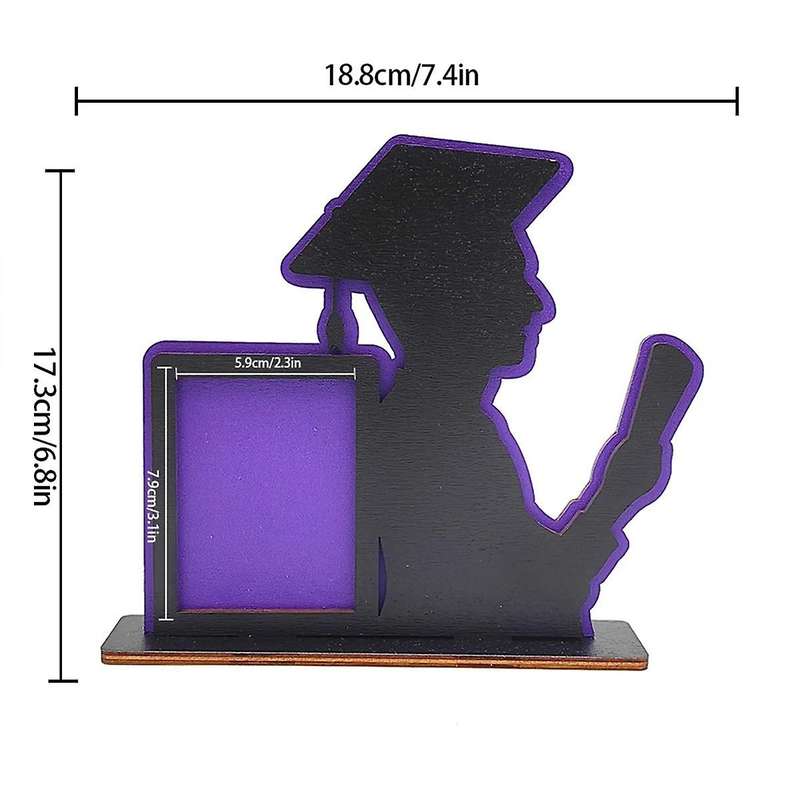 5PCS Class of Graduation Frame Wooden Table Graduation Picture Frame Home Desktop Ornaments Fits Ver
