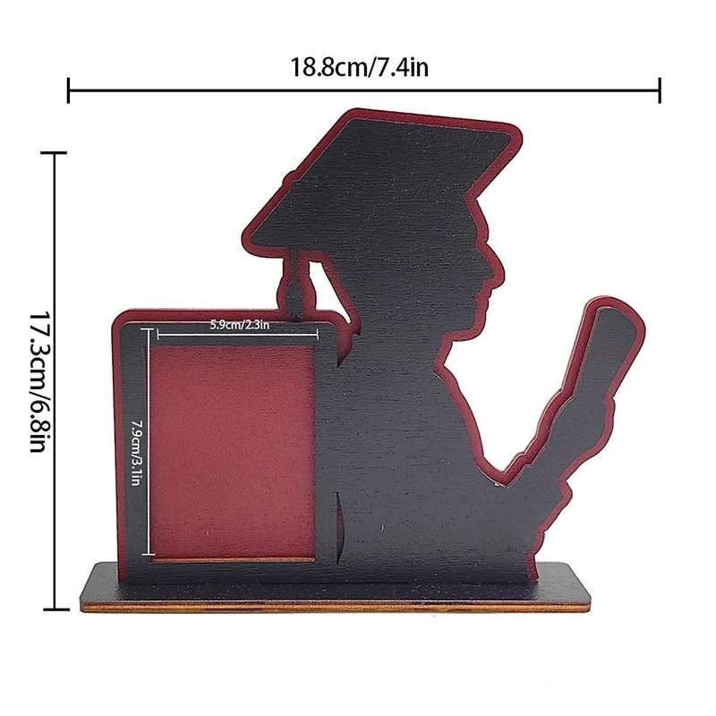 5PCS Class of Graduation Frame Wooden Table Graduation Picture Frame Home Desktop Ornaments Fits Ver