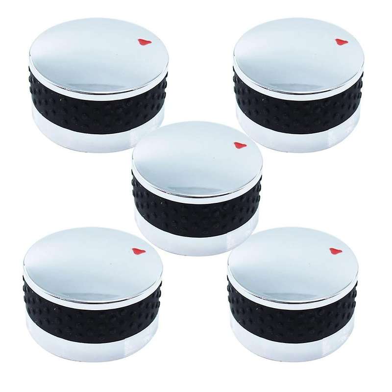 5PCS Control Knobs Replacement for Propane Natural Gas Range/OvenStove, Replacement in Mirror Round