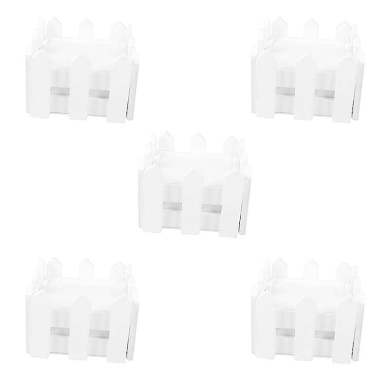 5pcs Containers Mini Pots Mini Plastic Containers White Planters Tiny Plant Holder Floral Arrangemen
