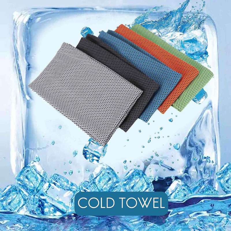5pcs Cooling Towel Instant Cool Ice Face Towels for Gym Swimming Yoga Running 30x100cm Quick-dry Sw