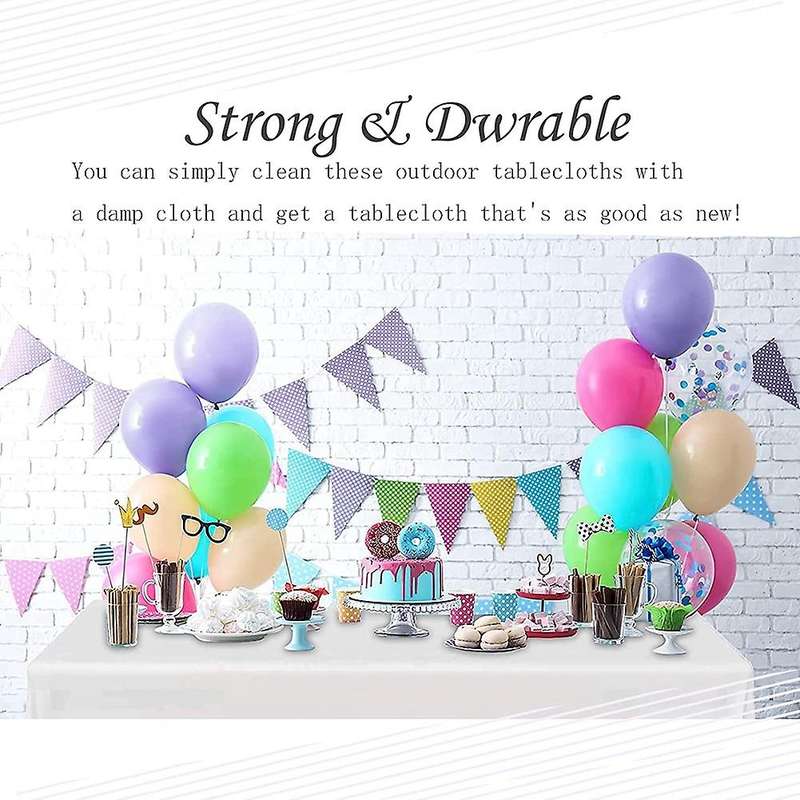 5Pcs Disposable TableCloth Table Covers,137X274cm Rectangular Dining Disposable Tablecovers for Picn