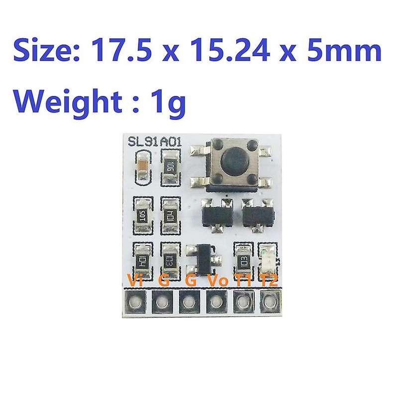 5Pcs DC 2-18V 2A Bistable Self-Locking Switch Module Button Trigger Key for LED Controller Relay Tou