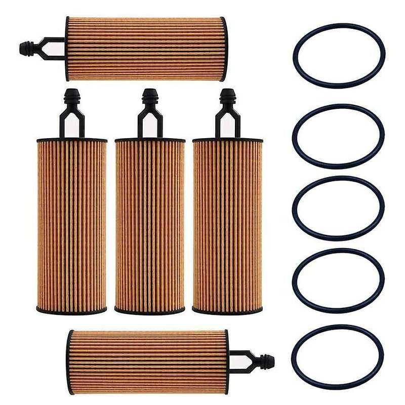 5PCS Engine Oil Filter 68191349AC for RAM 3.6L 3.2L Fuel Filter Elements