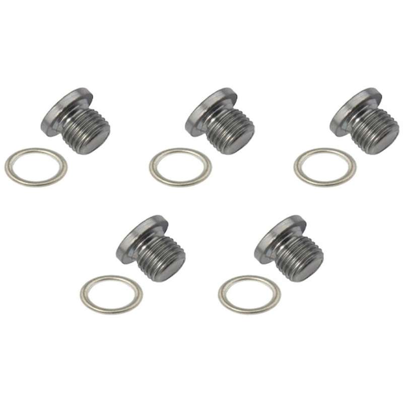 5Pcs Engine Oil Pan Drain Plug Kit CC Q3 Q5 TT N0138157 N91167901