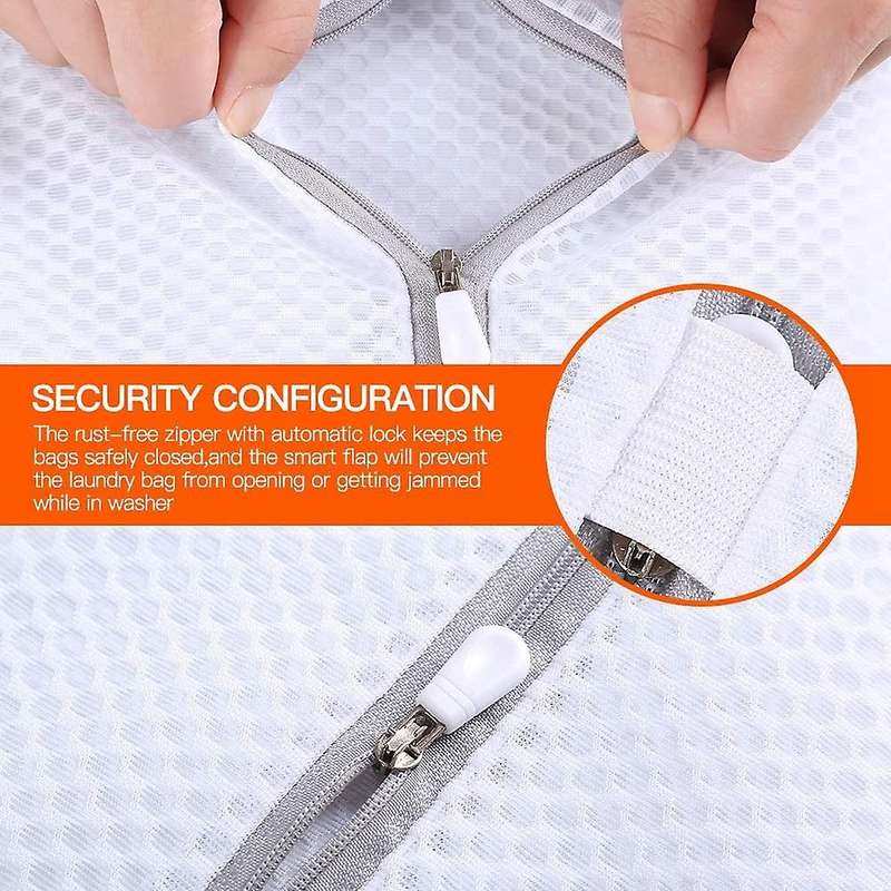 5Pcs Heavy Duty Mesh Wash Laundry Bag Net Fabric Durable and Reusable Wash Bag,Travel Storage Bag