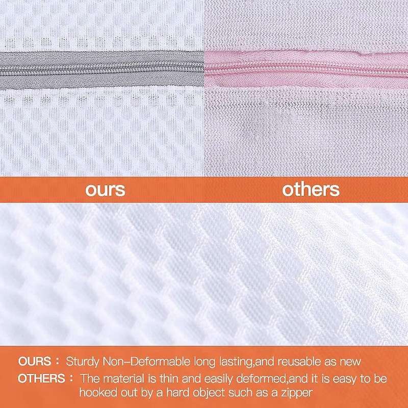 5Pcs Heavy Duty Mesh Wash Laundry Bag Net Fabric Durable and Reusable Wash Bag,Travel Storage Bag