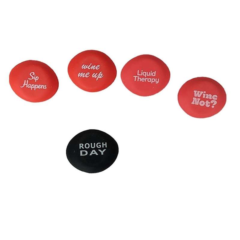 5PCS Funny Wine Stoppers - Perfect As Wine Accessories or Wine Gifts for Women - Set of 5 Funny Sili