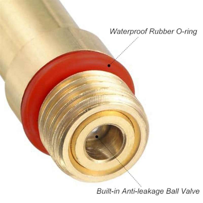 5Pcs Glue GunCopper Nozzle Tips with O-Ring,Bore Long Tube Nozzles Thread Interchangeable Nozzle Set