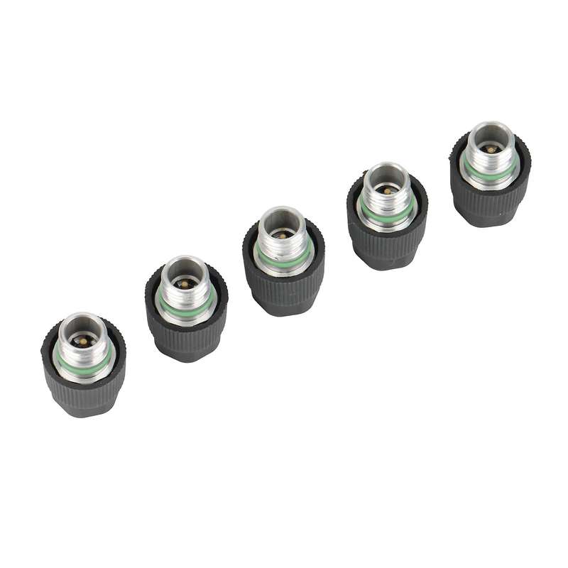 5Pcs High Side A/C Service Charge Port Ball Valve Cores with Caps Auto Air Conditioner System Repair
