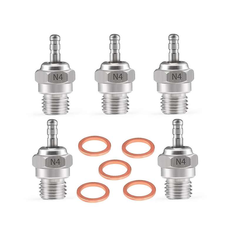 5Pcs Hot Glow Plug N4 Spark Nitro Engine Parts Replace OS for Redcat 1/8 1/10 RC Car Truck