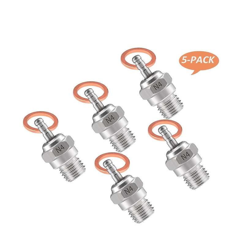 5Pcs Hot Glow Plug N4 Spark Nitro Engine Parts Replace OS for Redcat 1/8 1/10 RC Car Truck