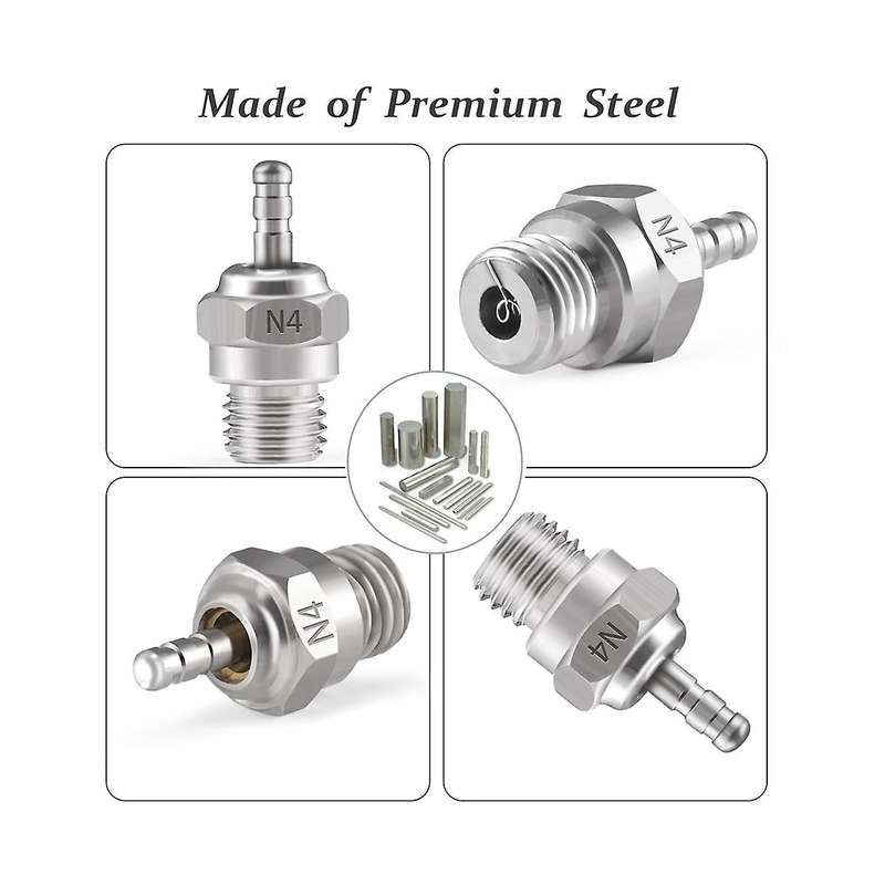 5Pcs Hot Glow Plug N4 Spark Nitro Engine Parts Replace OS for Redcat 1/8 1/10 RC Car Truck