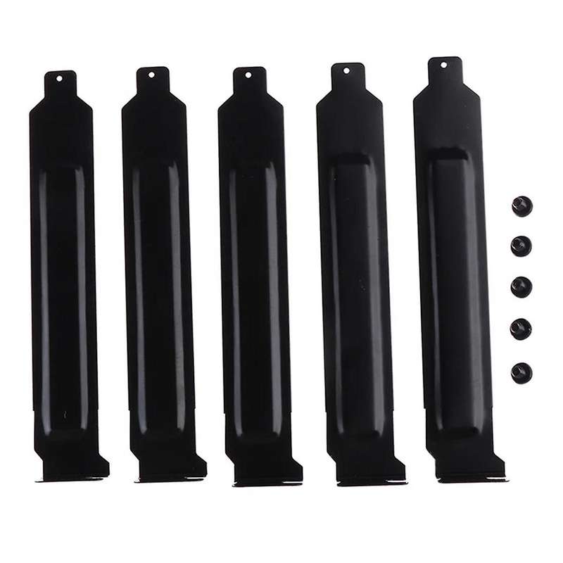 5PCS Metal PCI Slot Covers Bracket with Screws Full Profile Expansion Dust Filter Blanking Plate fo