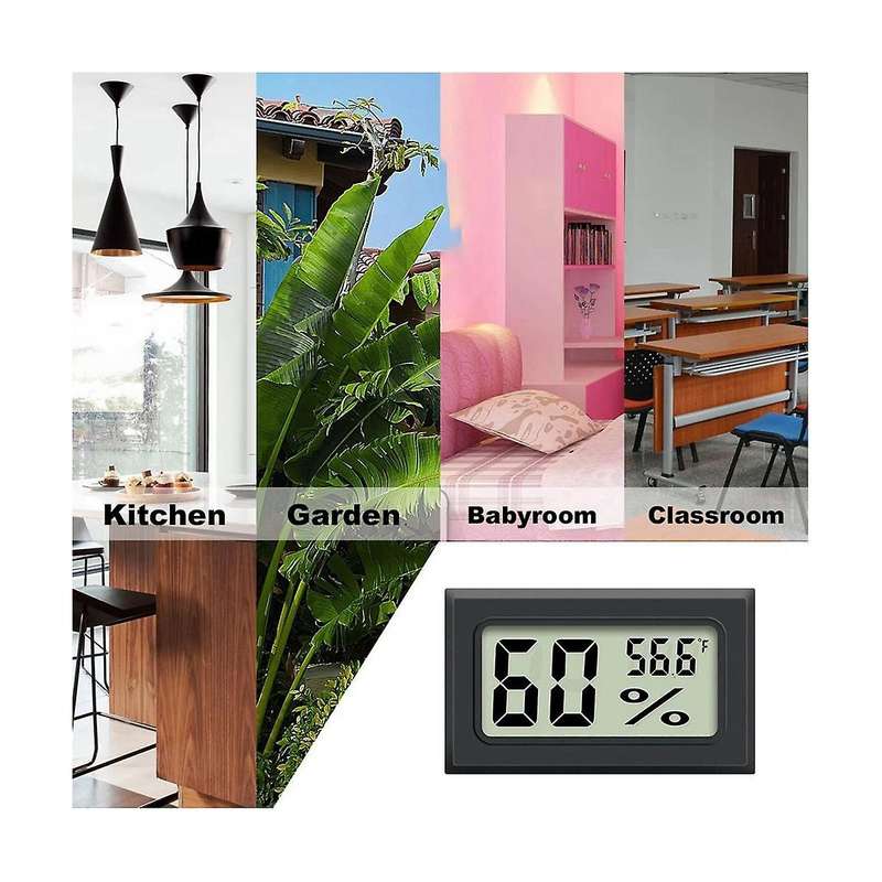 5pcs Mini Digital Hygrometer Thermometer, Indoor Humidity Monitor, Temperature Humidity Gauge Meter