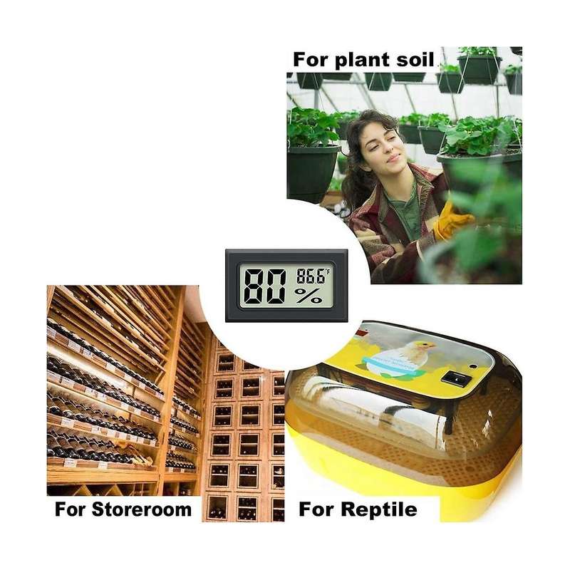 5pcs Mini Digital Hygrometer Thermometer, Indoor Humidity Monitor, Temperature Humidity Gauge Meter