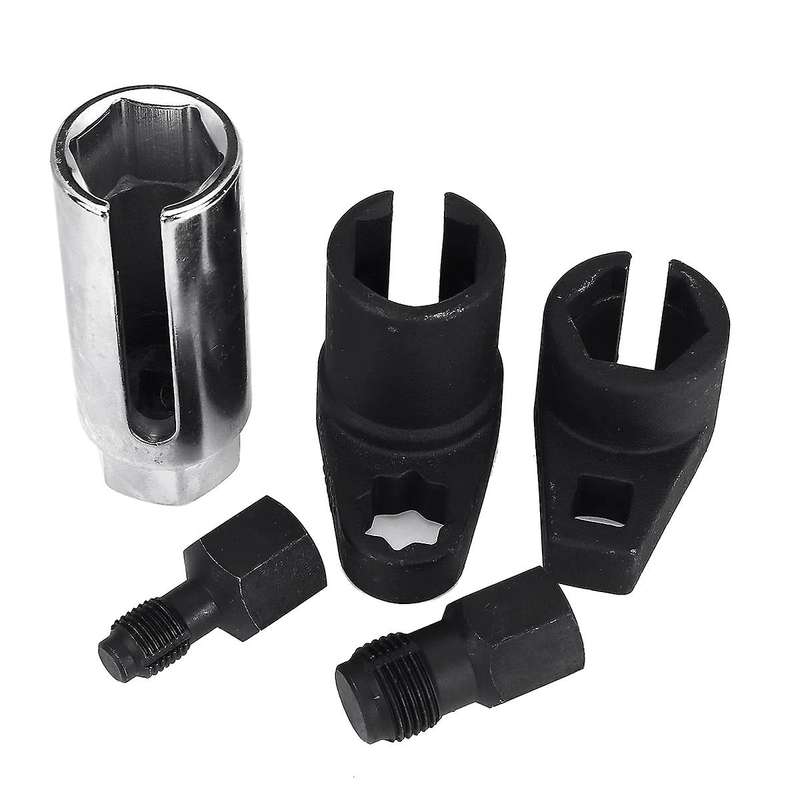 5Pcs Oxygen Sensor Wrench Kit for Auto O2 Socket Removal Install Offset Vacuum Sensor Socket Thread
