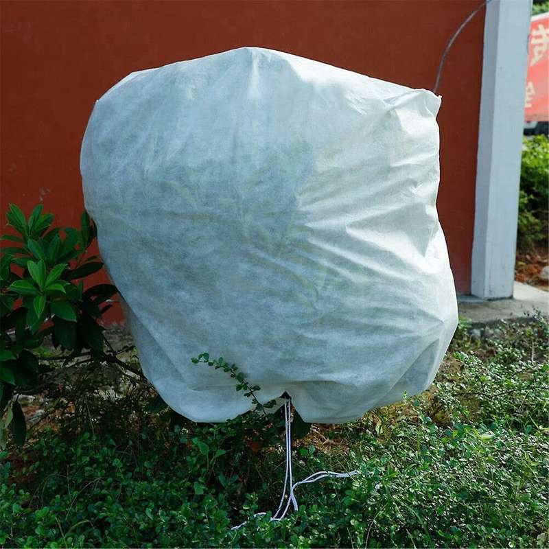 5pcs Plant Covers Freeze Protection-0.8x1m Reusable Plant Protector Bag with Drawstring and Zipper