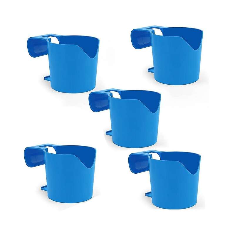 5pcs Pool Water Cup Hanging Holder Plastic Container Hook for Swimming Pool Side Beverage Drinks Be