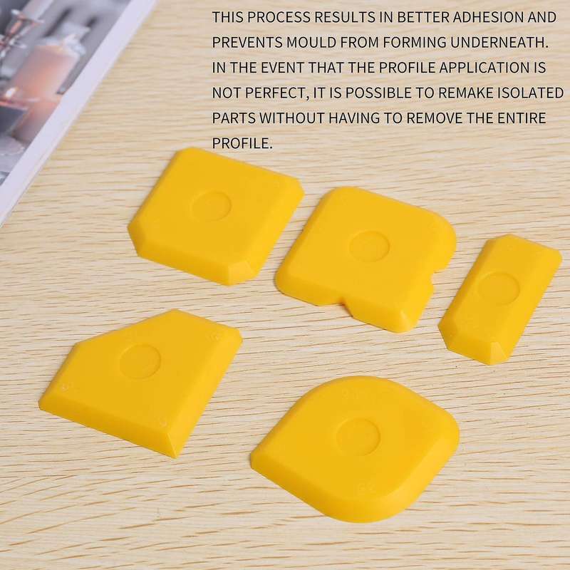 5Pcs Scraper Tool Kit Remover Silicone Joint Filler Smoothing Spatula