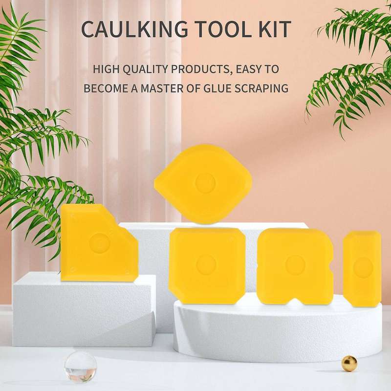 5Pcs Scraper Tool Kit Remover Silicone Joint Filler Smoothing Spatula