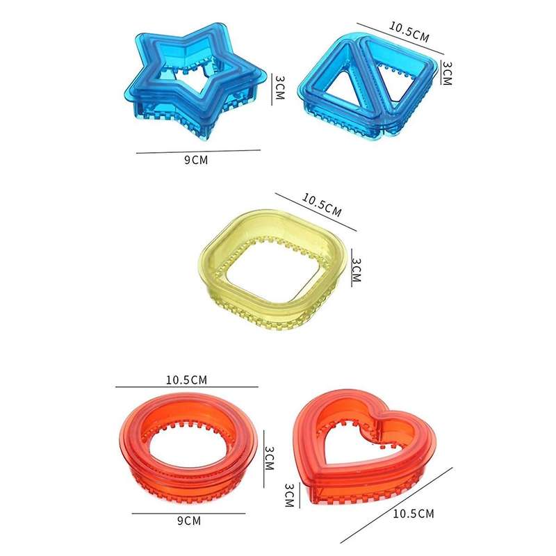 5pcs Sandwich Cutter and Sealers Are Perfect for Lunch Boxes and Lunch Boxes for Children