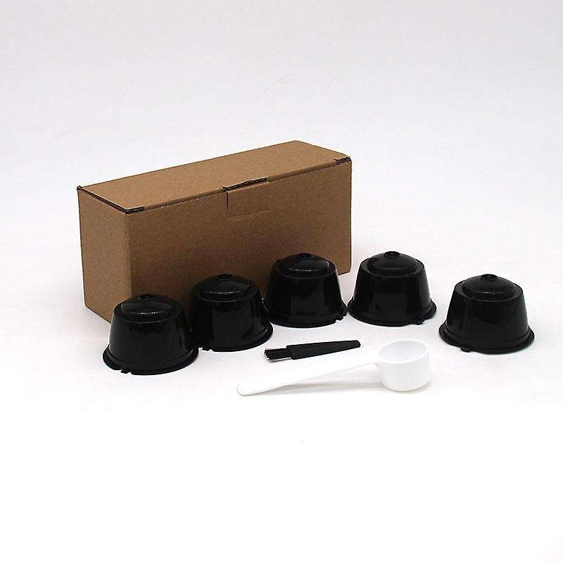 5PCS Reusable Nestle Compatible Dolce Gusto Coffee Capsule Filter Cup Refillable Filter Basket Caps