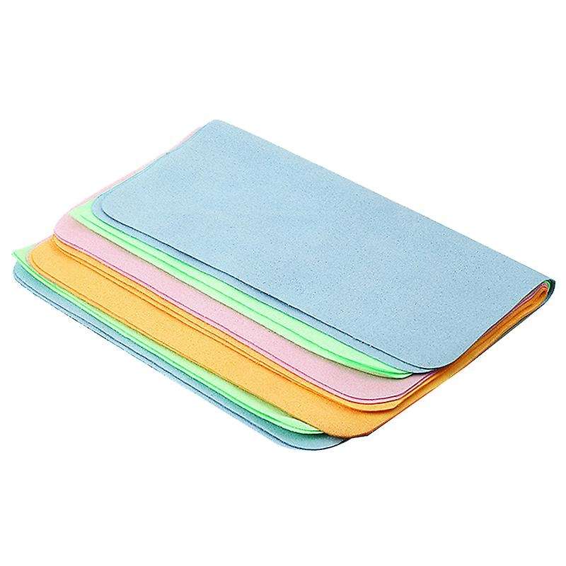 5Pcs Soft Chamois Glasses Cleaner Eyeglasses Fine Fiber Clean Cloth Compatible Lens Camera Cleaning