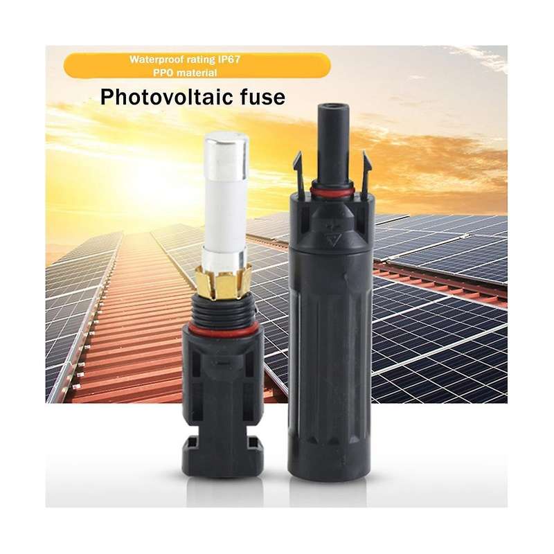 5pcs Solar Fuse Holder Connector Waterproof 1000v In-line Fuse Holder 20a Male and Female Connector